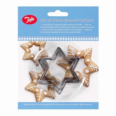 TALA STAR PASTRY CUTTERS, SET OF 3