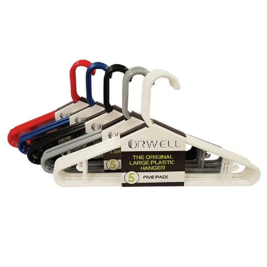 Orwell 1380-5 Original Large Plastic Hanger 5pk