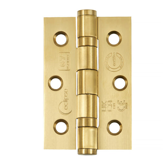 Grade 7 Ball Bearing Hinge Satin Brass Polished