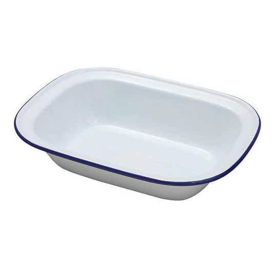 Falcon 16cm Oblong Enamel Pie Dish White