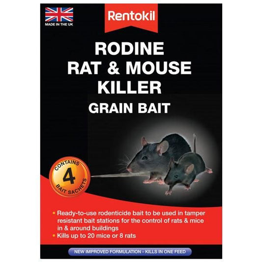 Rentokil Rodine Mouse &amp; Rat Killer Grain Bait 367412