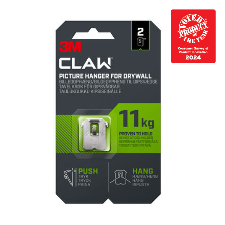 3M CLAW 3PH11-2UKN Drywall Picture Hanger 11kg 2pk