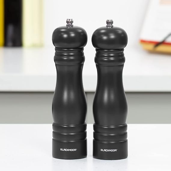 Blackmoor Manual Salt and Pepper Grinder Set/Classic Wooden Design Black Colour