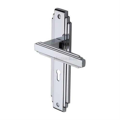 M.Marcus Astoria Door Handle on Plate(Lever Lock)