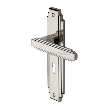 M.Marcus Astoria Door Handle on Plate(Lever Lock)