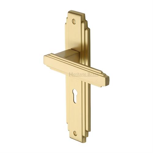 M.Marcus Astoria Door Handle on Plate(Lever Lock)