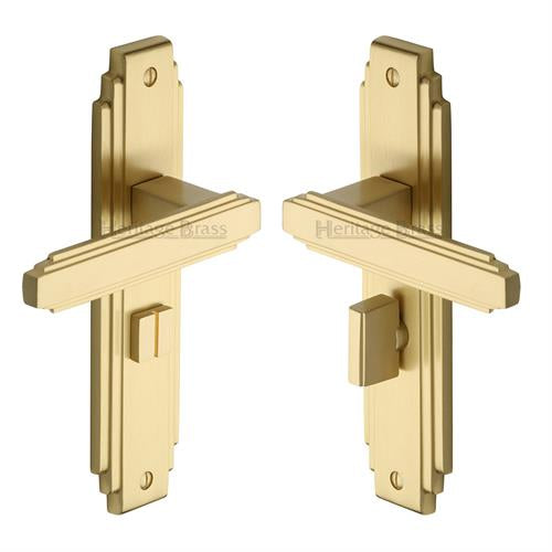 M.Marcus Astoria Door Handle on Plate(Bathroom Set)