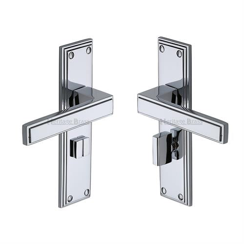 Atlantis Door Handle on Plate(Bathroom Set)