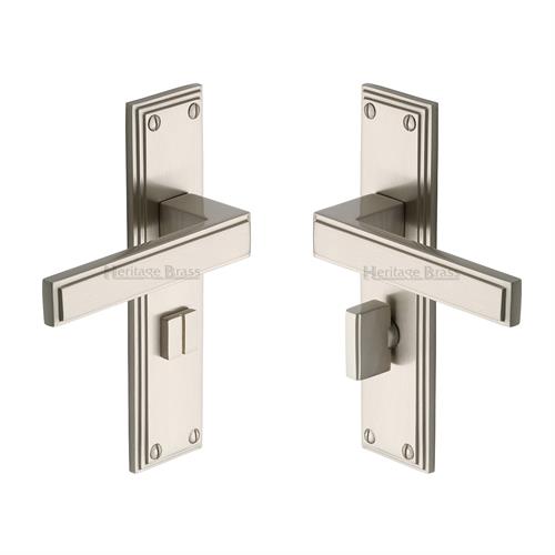 Atlantis Door Handle on Plate(Bathroom Set)