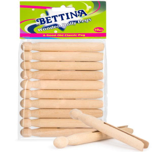 Bettina Dolly Pegs Classic Peg 10pc