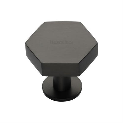 Hexagon Cabinet Knob with Rose