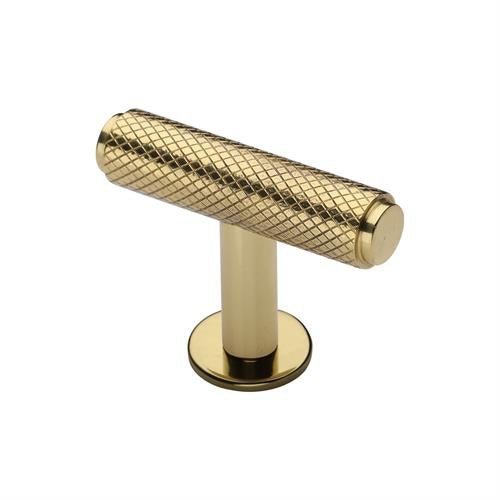 Knurled T-Bar Cabinet Knob with Rose