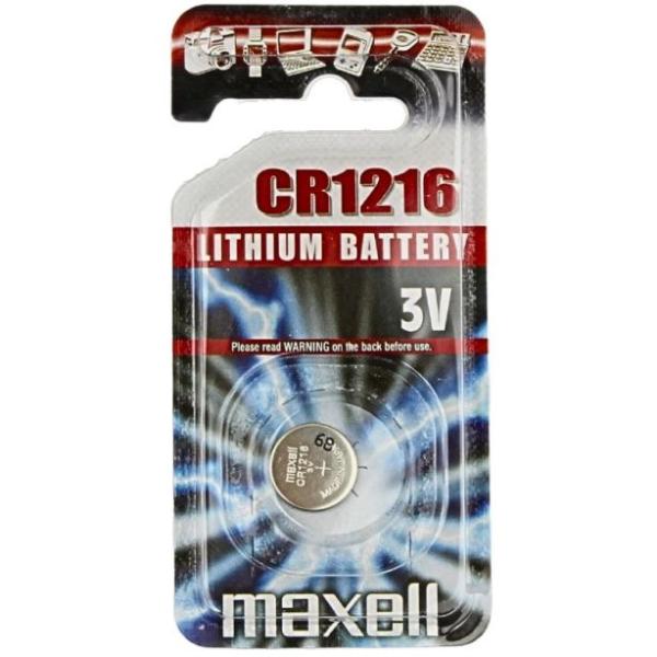 Maxell Lithium Button Coin Cell Battery CR1216 (3V)