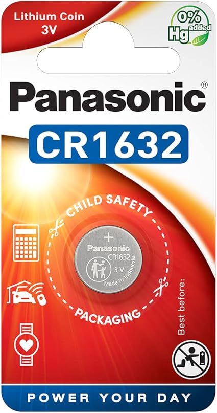 Panasonic CR1632 - 3 V Lithium battery, Pack of 1