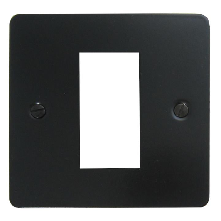 Flat Black Single Module (Plate Only/1G Plate) - G+H FFB161