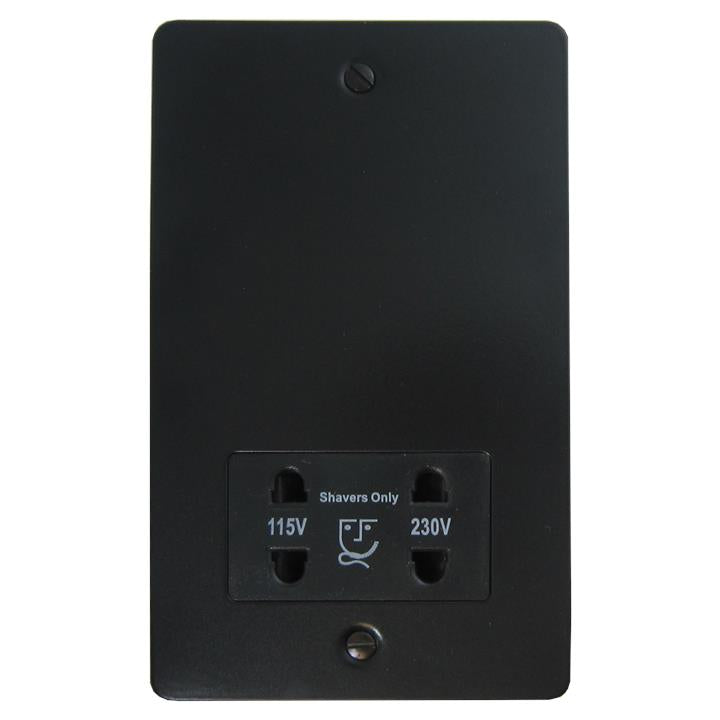 Flat Black Shaver Socket - G+H FFB30B