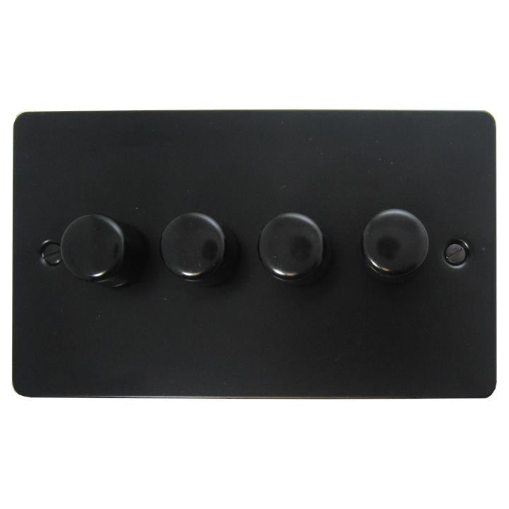 Flat Black LED Dimmer (4 Gang) - G+H FFB524