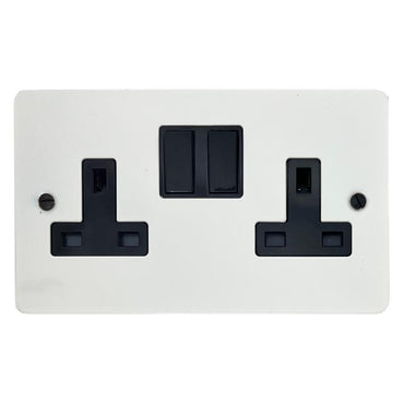 Flat White Socket (Double Socket) - G+H FW10W