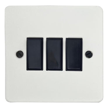 Flat White Light Switch (3 Gang) - G+H FW3W