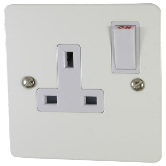 Flat White Socket (Single Socket) - G+H FW9W