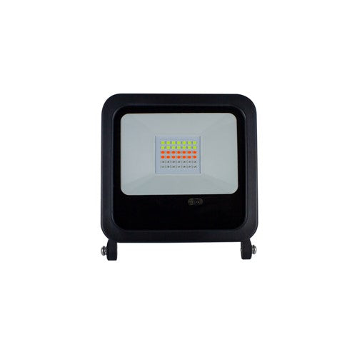 30W COMPACT COLOUR RGB IP65 FLOODLIGHT WITH REMOTE CONTROL