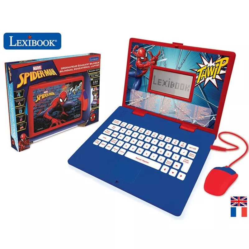 Lexibook JC598SPI1 Spider-Man Bilingual Educational Laptop English and French