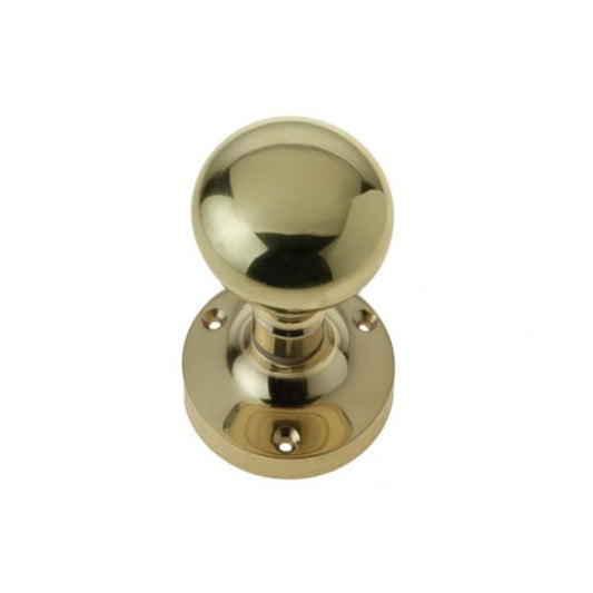 Jedo Kontrax Mushroom Mortice Door Knobs Polished Brash