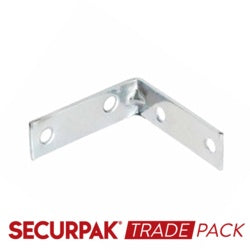 Securpak Trade Pack Corner Brace Zinc Plated 75mm 10 Pack