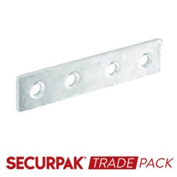 Securpak Trade Pack Mending Plate Zinc Plated 100mm 10 Pack