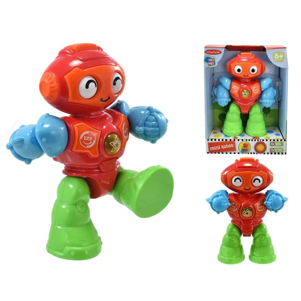 Mini Robot Boy Baby Toddler Toy Lights Sounds Moving Parts Interactive 6 months+