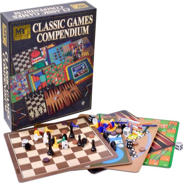 M.Y Classic Games Compendium | 100 Games Inside | Includes Chess, Ludo, Dice Games, Matchstick Puzzles And Many More!