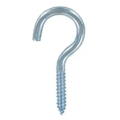 VALUE PACK 100MM X 18G SCREW HOOKS LARGE ZINC 2 PER PACK