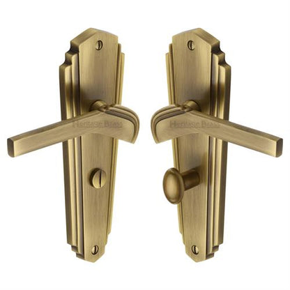 Waldorf Door Handle on Plate (Bathroom Set)