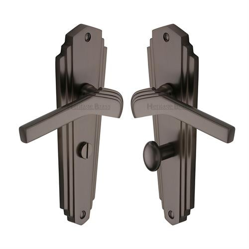 Waldorf Door Handle on Plate (Bathroom Set)