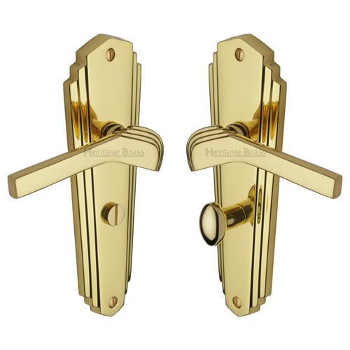 Waldorf Door Handle on Plate (Bathroom Set)