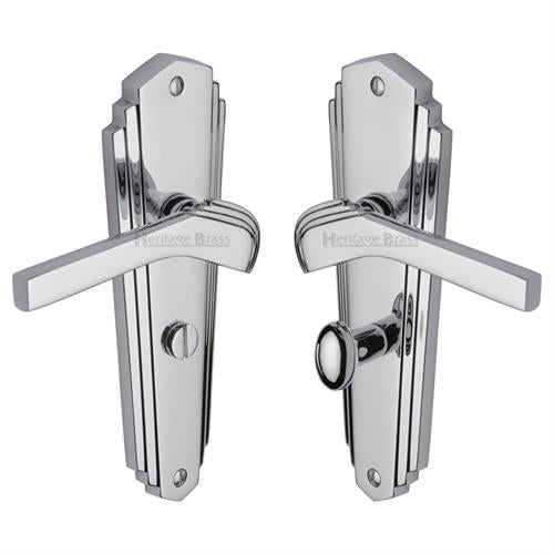 Waldorf Door Handle on Plate (Bathroom Set)