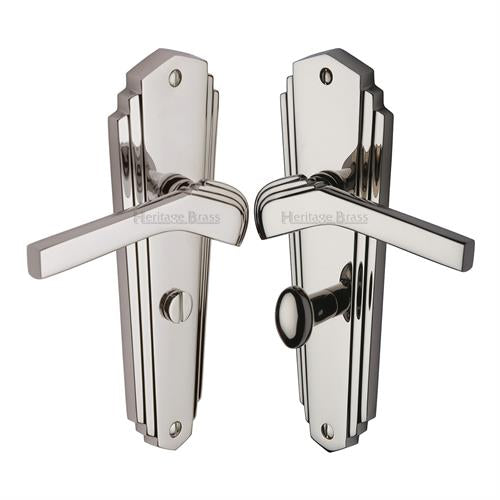 Waldorf Door Handle on Plate (Bathroom Set)